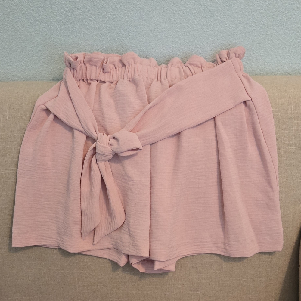 BCBGeneration High Waist Pink Shorts with Bow